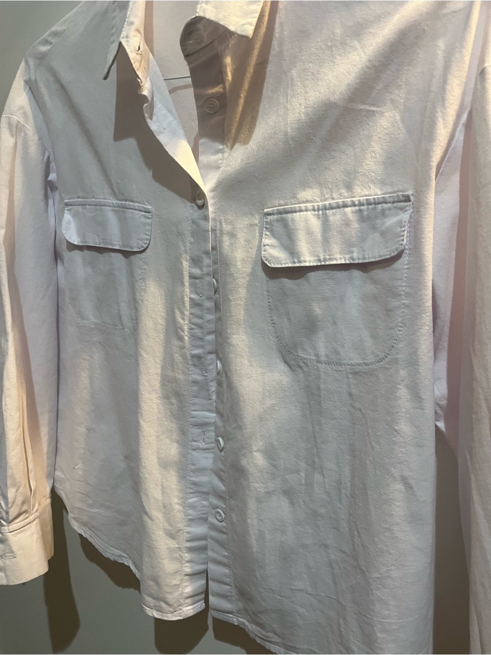Classic White Men's Button-Up Shirt